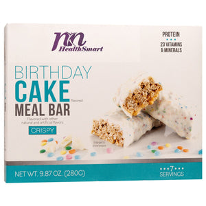 HealthSmart Protein Meal Bar - Birthday Cake Crisp (7/Box) - Nashua Nutrition